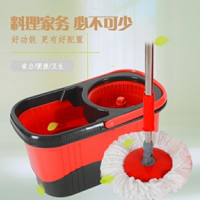 Mop dry mop barrel automatic mop household hand wash lazy mop