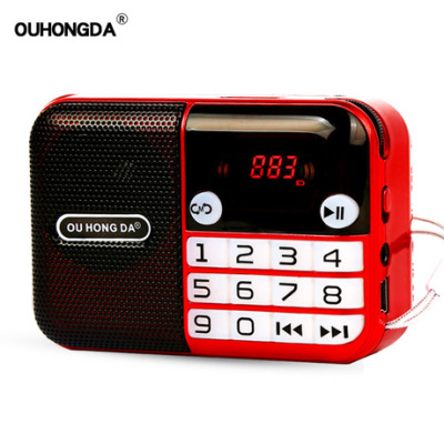 Foreign Trade Supply FM Mini Portable TF Digital Display Radio Lithium Rechargeable Small Radio USB Interface