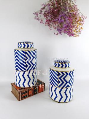 Home ceramic vase crafts pieces home decoration copper pieces candy canister storage canister chocolate canister