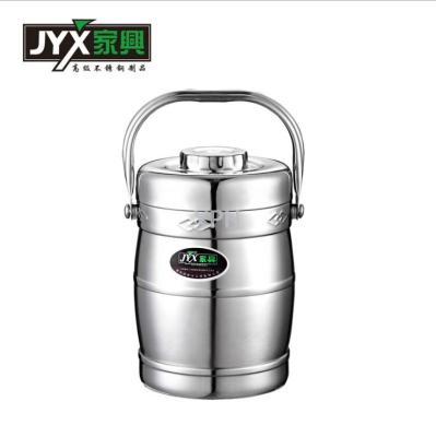 Jiaxing Drum-Shaped Vacuum Stainless Steel Insulation Pot Insulation Barrel Insulation Pot Student Office Worker Portable Pot