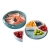 Y24-8779 round Hand Compartment Fruit Box Plastic Sealed Fruit Plate with Lid Household Candy Box Fruit Box Living Room Nut Box Fruit Box