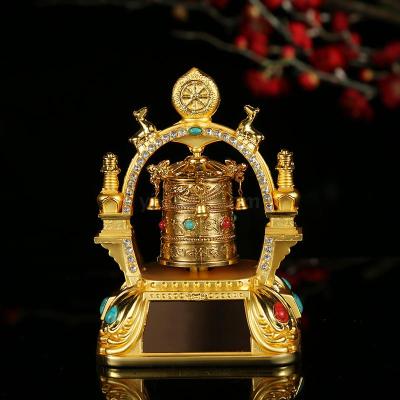 Car Interior Design Supplies Factory Direct Sales Safe Trip to Gold Cylinder Alloy Ornaments High-End Car Supplies Wholesale