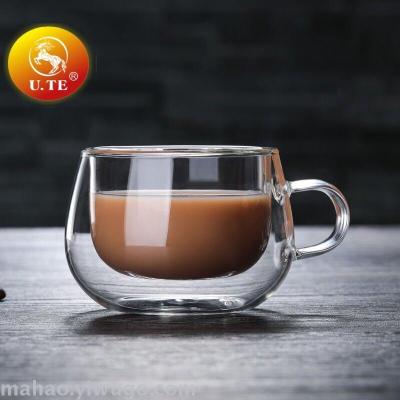 Heat-resistant double-layer explosion-proof coffee cup/teacup