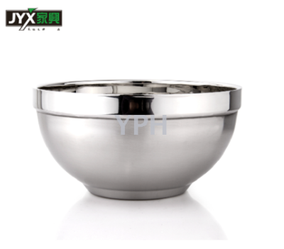 Jiaxing Yikang Welding Edge Double Layer Insulation Bowl Stainless Steel Double-Layer Bowl Rice Bowl Soup Bowl Children's Small Bowl Porridge Bowl