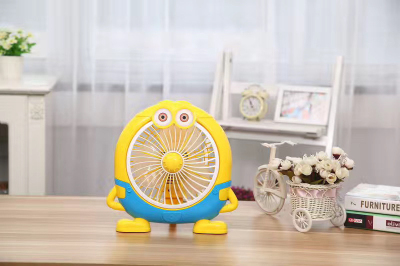 Charging A Desktop Fan Cartoon A Desktop Fan Minions Cartoon Turning a Fan