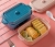 Y24-2551 Square Single-Layer Sealed Lunch Box Japanese Style Lunch Box with Tableware Compartment Lunch Box Student Lunch Box