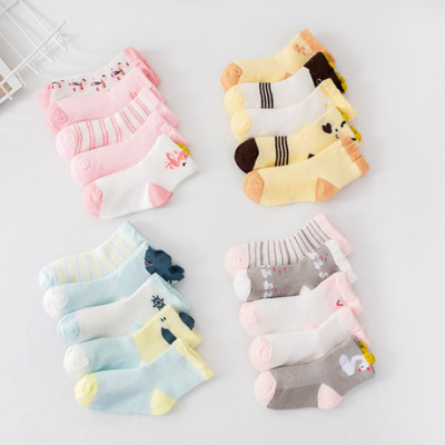 New Spring and Summer Mesh Book Children's Socks Children's Socks Cotton Middle Tube Cartoon Children's Socks Men's and Women's Baby and Infant Socks