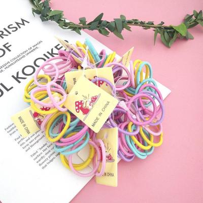 Hot Selling Korean Style 2cm Small Card Pack Children Seamless Basic Style Hair Band Hair Rope Hair Rope Wholesale