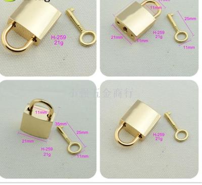 Zinc alloy lock handbag accessories lock classic small padlock box padlock box padlock