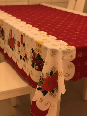 Christmas Holiday Tablecloth Polyester Printed Christmas Tablecloth Christmas Table Flag