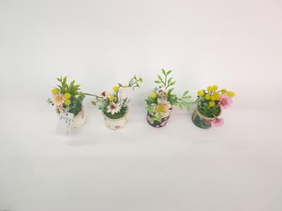 The new style is all hand-made small imitation flower silk flower rose sun flower bonsai shooting props