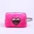 Plush colorful heart sequins decorative handbag women's hand bag outdoor storage bag portable makeup bag