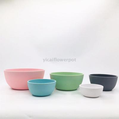 Y1825 bowl-shaped flowerpot miamine flowerpot plastic flowerpot imitation porcelain flowerpot