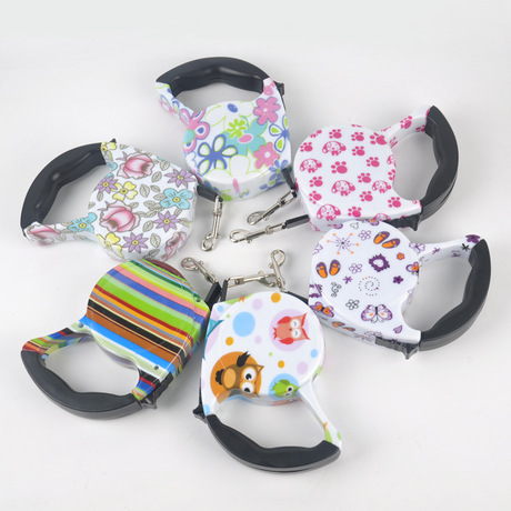 可自动伸缩狗狗牵引绳　金毛小中大型犬宠物牵引器泰迪狗链13色