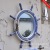 Mediterranean Helmsman Mirror Rudder Message Board Wheel Rudder Creative Home MA17006-7