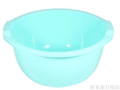 Factory Direct Sales Plastic Granule Handle Washbasin Footbath Vegetable and Fruit Cleaning Thickened Binaural Basin Custom Logo