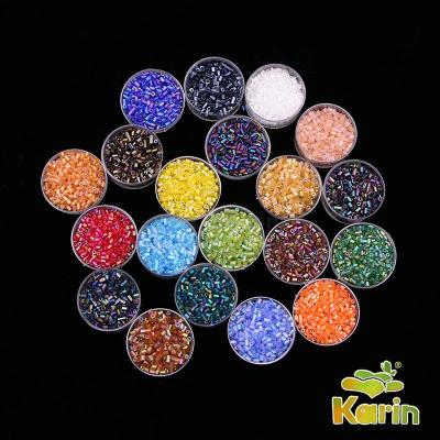 Micro Glass Bead Small Rice-Shaped Beads Beaded Loose Beads Clothing Hair Accessories Diy Material Tassel Beaded Cross Stitch Beads