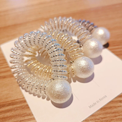 Chesapeake imports hair ornaments headdress simple joker temperament pearl ball ball ring rubber band hair rope dovetail ring getting out