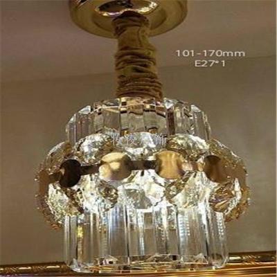 Modern Crystal Round Chandeliers Adjustable Ceiling Pendant Lights 