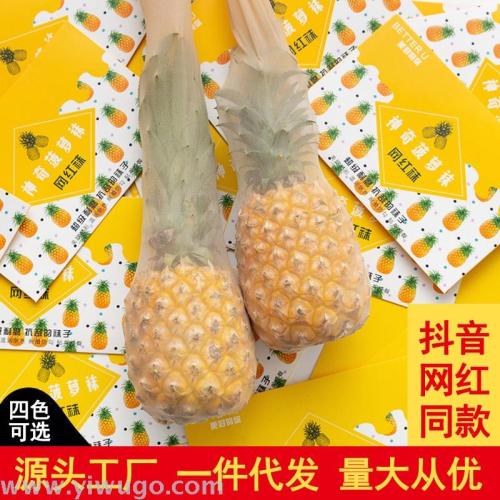 pineapple socks popular online anti-wolf socks safety pants stockings women‘s anti-snagging silk summer thin anti-exposure pantyhose