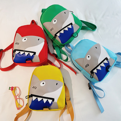 New Cross border backpacks for children with Cartoon Cute Shark Patterns for Kindergarten Children Lost Backpacks