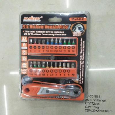 23 piece ratchet set with batch head