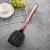 NEW kitchen golden stainless steel handle black silicone shovel soup ladle brush spatula filter set