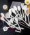 NEW kitchen utensils candy color point design silicone shovel soup ladle brush spatula filter set