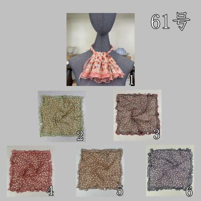 Printed Small Square Scarf Small Silk Scarf Spring and Summer New Korean Style Women's All-Match Scarf Scarf Multi-Color Variety Can Be Selected