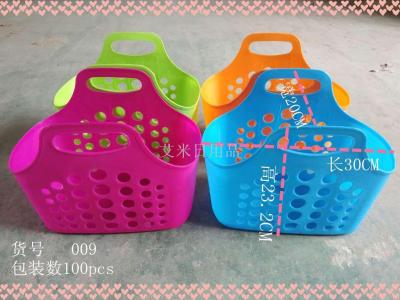 Ws-009 large plastic hollow-out hand basket washing and gargle basket multi-functional storage frame basket