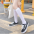 Summer thin women's socks velvet calf socks and knee-high pantyhose go with black and white solid mid-tube socks