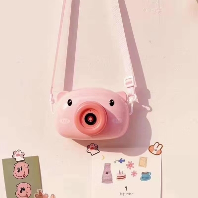 Bubble Blowing Machine Camera Children's Network Red Girl Heart Automatic Toy Electric Bubble Water Supplement Same Type as TikTok