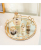 Simple and modern tieyi metal plating glass mirror tray sitting room circular storage plate