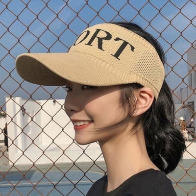 Hat Female Summer Topless Hat Korean Style Versatile New Sun Protection Sun Hat Peaked Cap Student Outdoor Sun Hat Female