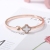 Geometric figure Of European and American fan regularity figure rose gold bracelet female fashion joker student Trinket full of high quality set diamond Titanium Steel