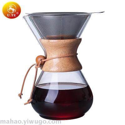 Heat-resistant glass filter coffee maker