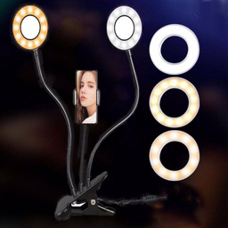 Double Lamp Head 9cm Web Celebrity Direct Broadcast LED Light Fill lamp USB small Clip Anchor Beauty Lamp Portable Double Lamp