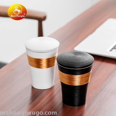 Ceramic filter tea cover cup