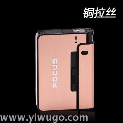 TWP001 automatic cigarette boxes open ultra-thin inflatable personality creative men cigarette boxes lighter gifts across the border
