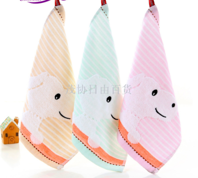 Pure cotton newborn baby small square towel gauze cartoon small washcloth face towel suction mother baby store