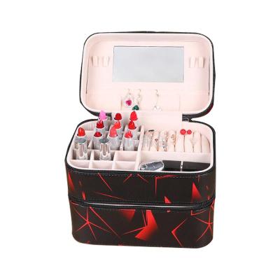 New Multi-Functional Portable Cosmetic Case Makeup Manicure Kit Jewelry Ring Earrings Storage Box