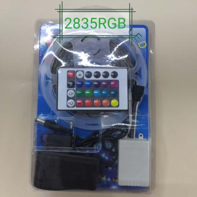 2835RGB Set 5-meter low-voltage 12V color light with decorative lighting 24-key Controller Flat Plug