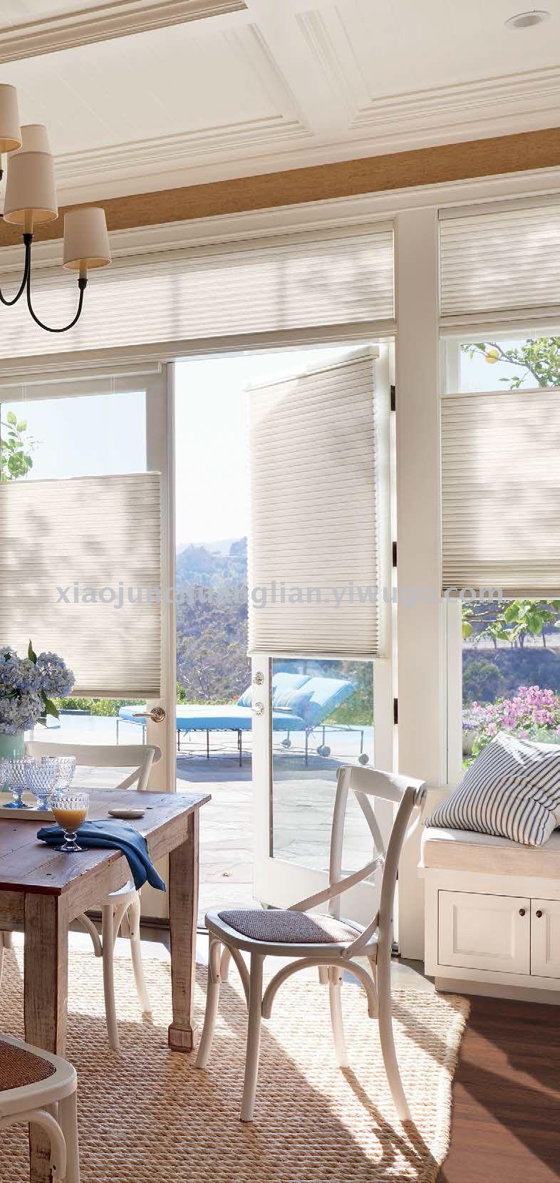 手动遮光蜂巢帘 半遮光蜂巢帘 隔音遮阳帘日夜风琴帘