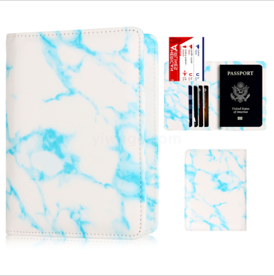 Marbling RFID passport cover antimagnetic passport cover multi-function ticket holder package metro card cover