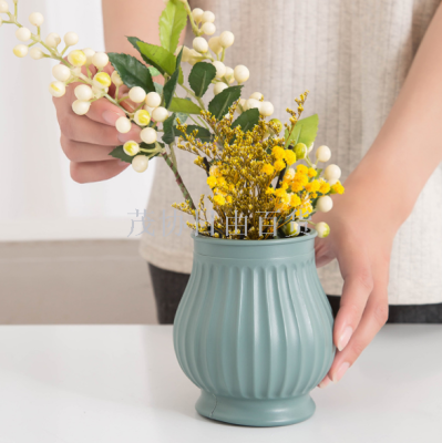 Plastic flower POTS and bottles, new breakable vases, office vases
