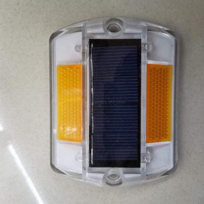 Solar power spike/cast aluminum spike/reflective warning bump road sign/double side glow /LED spike light