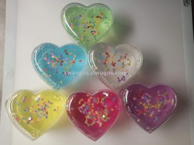 Heart shaped heart shape slime + decorative pieces poke mud release mud