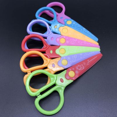 All-plastic change-head scissors children's safety scissors 1606 plastic scissors