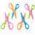 Creative children 's checking scissors students save effort and elasticity without hurting the hands round head safety scissors plastic edge of the children