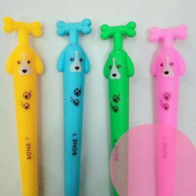 Cute Pet Dog Propelling Pencil Puppy Love Bone Shape Propelling Pencil Easy to Write for Pupils Pen